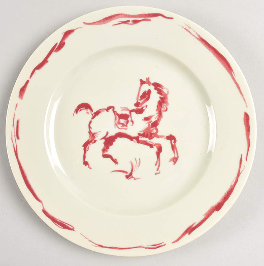 Gonesse Red Salad/Dessert Plate by Pierre Frey (Patrick Frey)-1