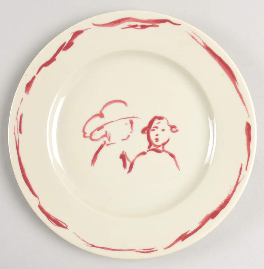 Gonesse Red Salad/Dessert Plate by Pierre Frey (Patrick Frey)-1