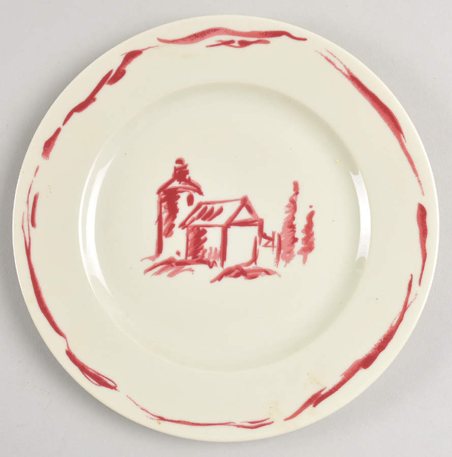 Gonesse Red Salad/Dessert Plate by Pierre Frey (Patrick Frey)-1
