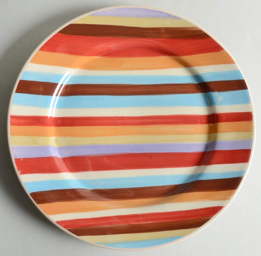 Urban Groove Stripe Dinner Plate by Pier 1-1