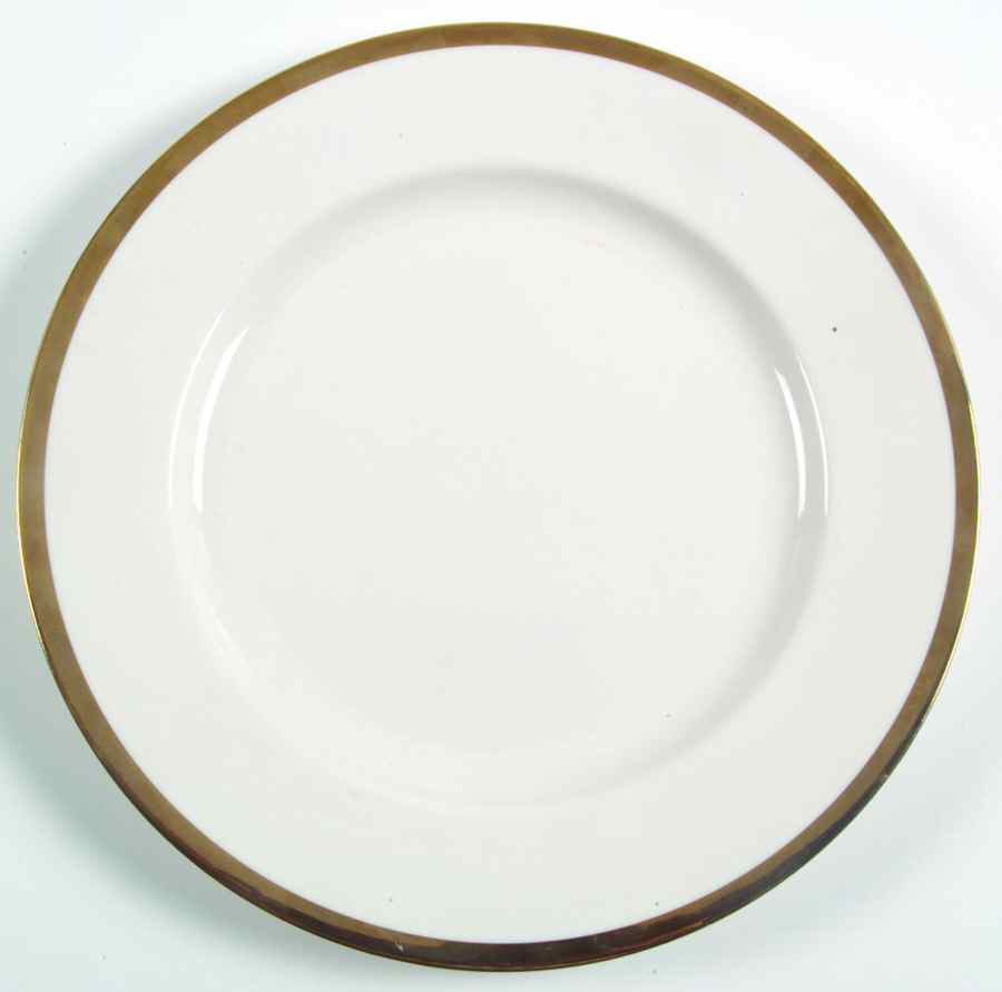 Gold Band Dinner Plate by Pier 1-1
