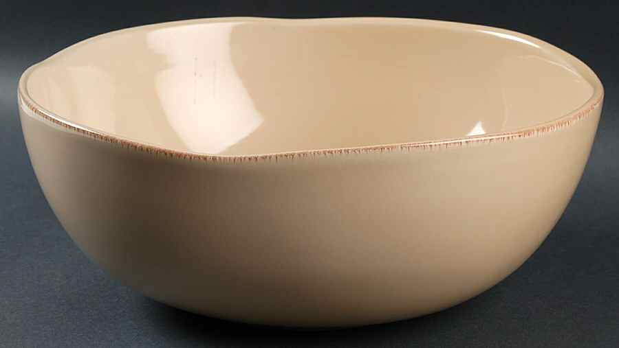 Elemental Sand 11" Round Serving Bowl by Pier 1-1