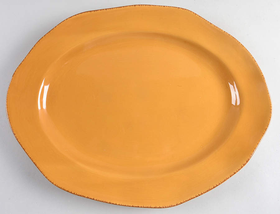 Elemental Honey 16" Oval Serving Platter by Pier 1-1