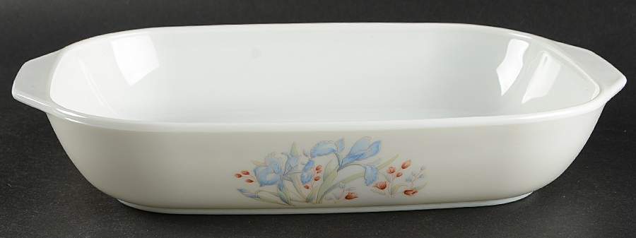Blue Iris 11" Oval Roaster by Pyrex-1