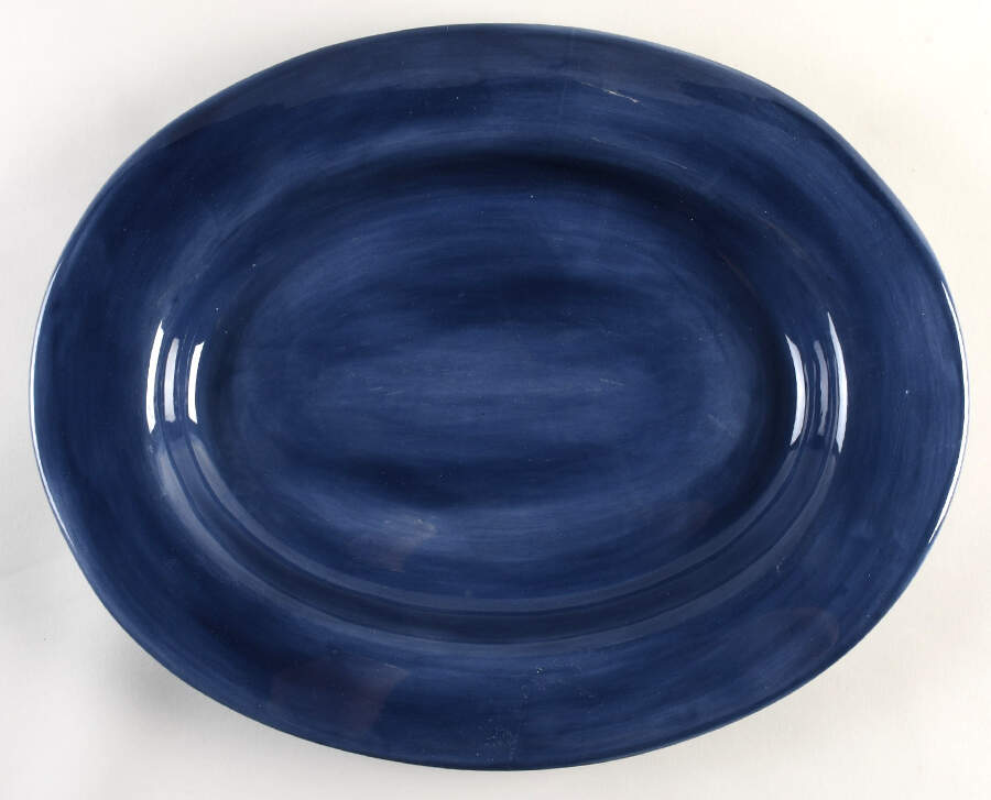 Sausalito Cobalt Blue 18" Oval Serving Platter by Pottery Barn China-1