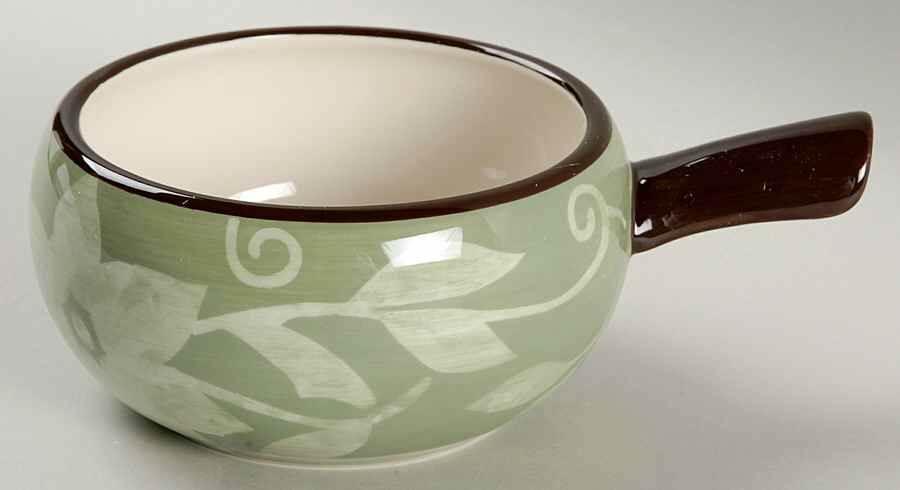 Patio Garden One Stick Handled Soup/Snack Bowl (use with SNTR11) by Pfaltzgraff-1