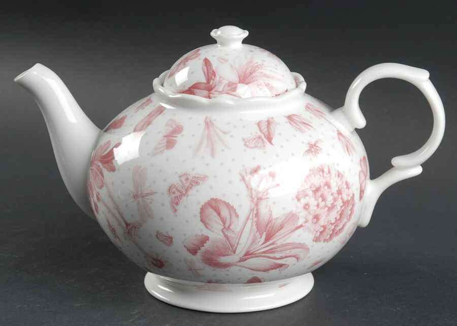 Botanic Pink Teapot & Lid by Portmeirion-1