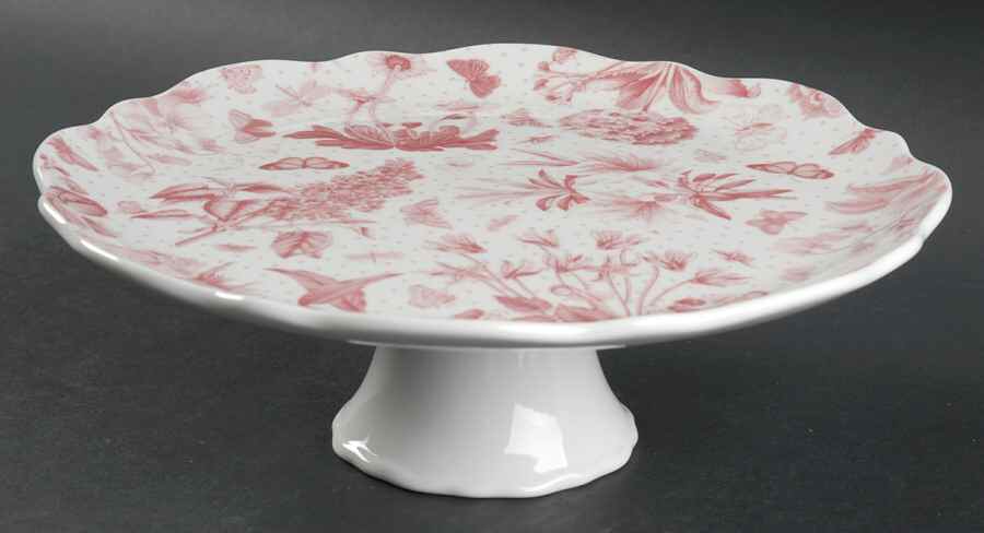Botanic Pink 10" Diameter Pedestal Cake Stand by Portmeirion-1