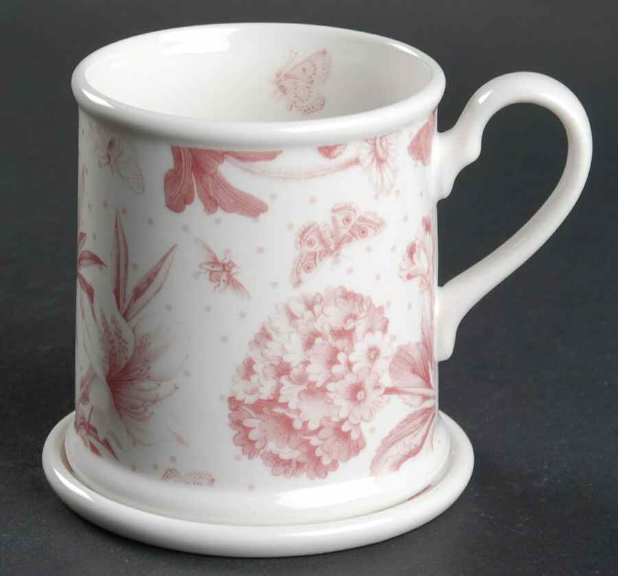 Botanic Pink Tankard & Coaster Set by Portmeirion-1