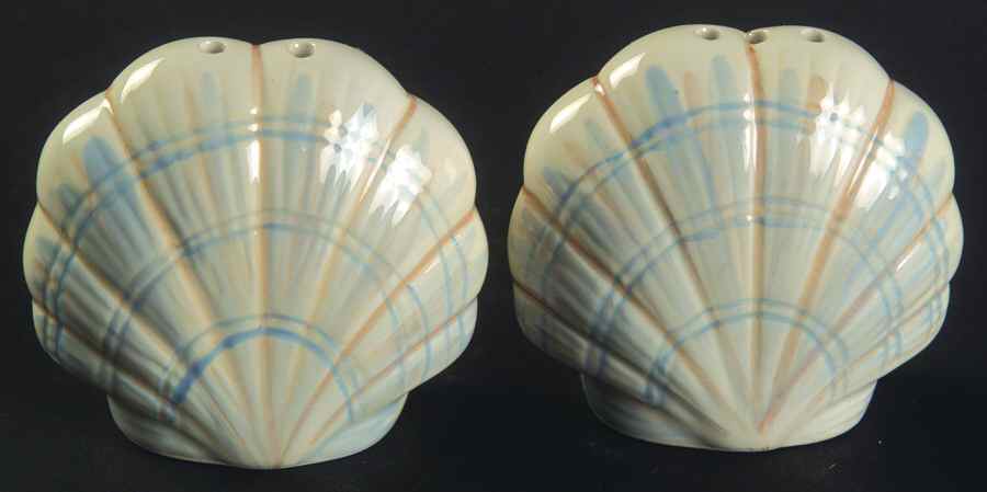 Beachcomber Sculpted Salt & Pepper Set by Pfaltzgraff-1