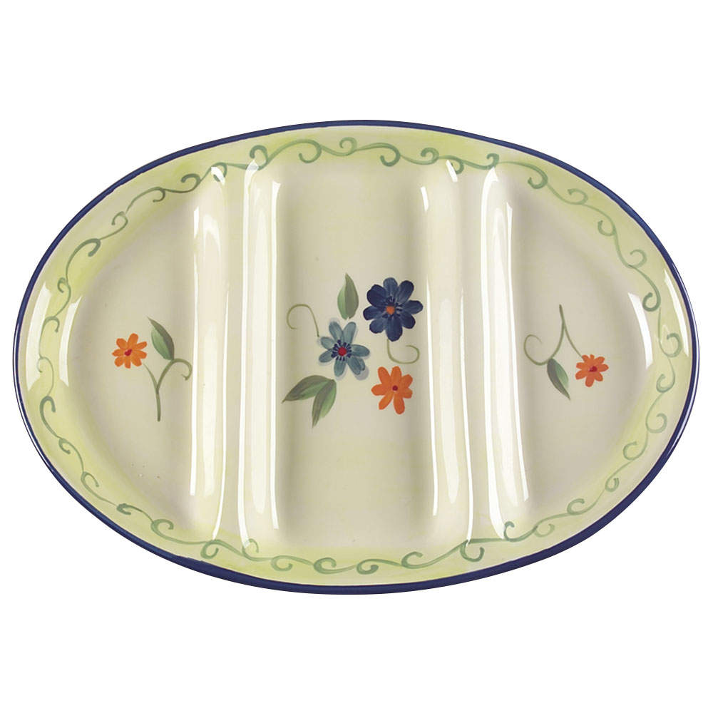 Verona 3-Part Oval Divided Server by Pfaltzgraff-1