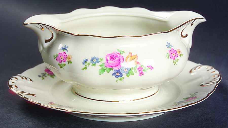16678 Gravy Boat with Attached Underplate by Pirkenhammer-1