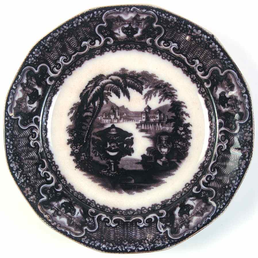 Washington Vase Black Salad Plate by Podmore & Walker-1