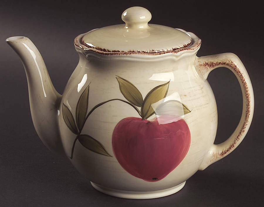 Antique Garden Teapot & Lid by Pfaltzgraff-1