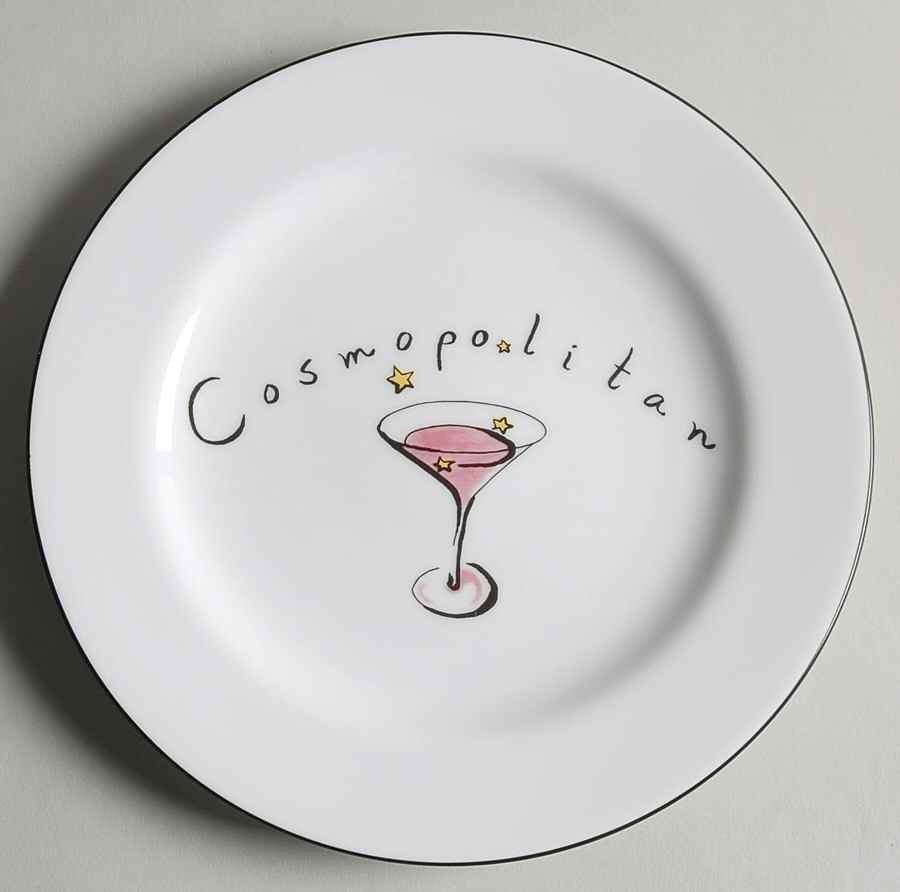 Martini Cocktail Plate by Pottery Barn China-1