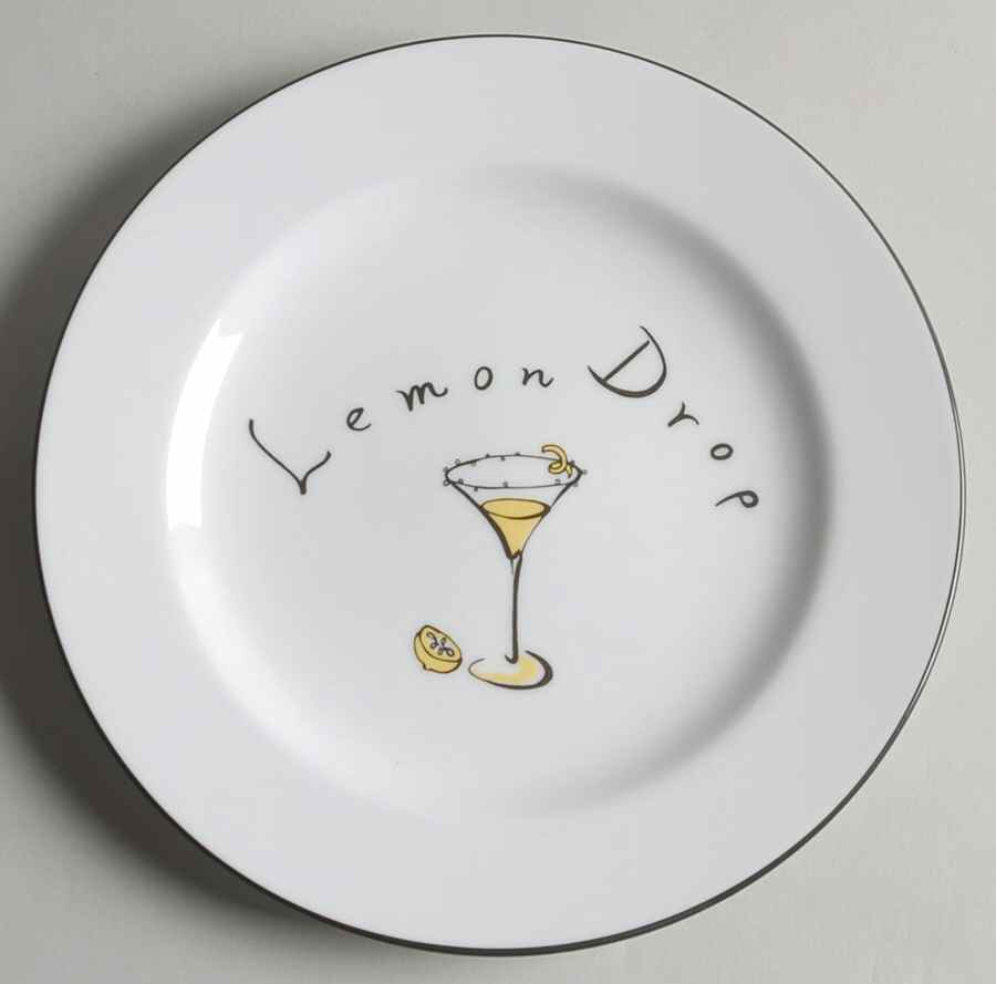 Martini Cocktail Plate by Pottery Barn China-1