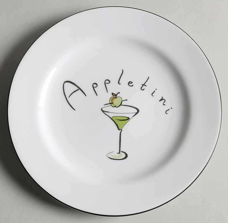 Martini Cocktail Plate by Pottery Barn China-1