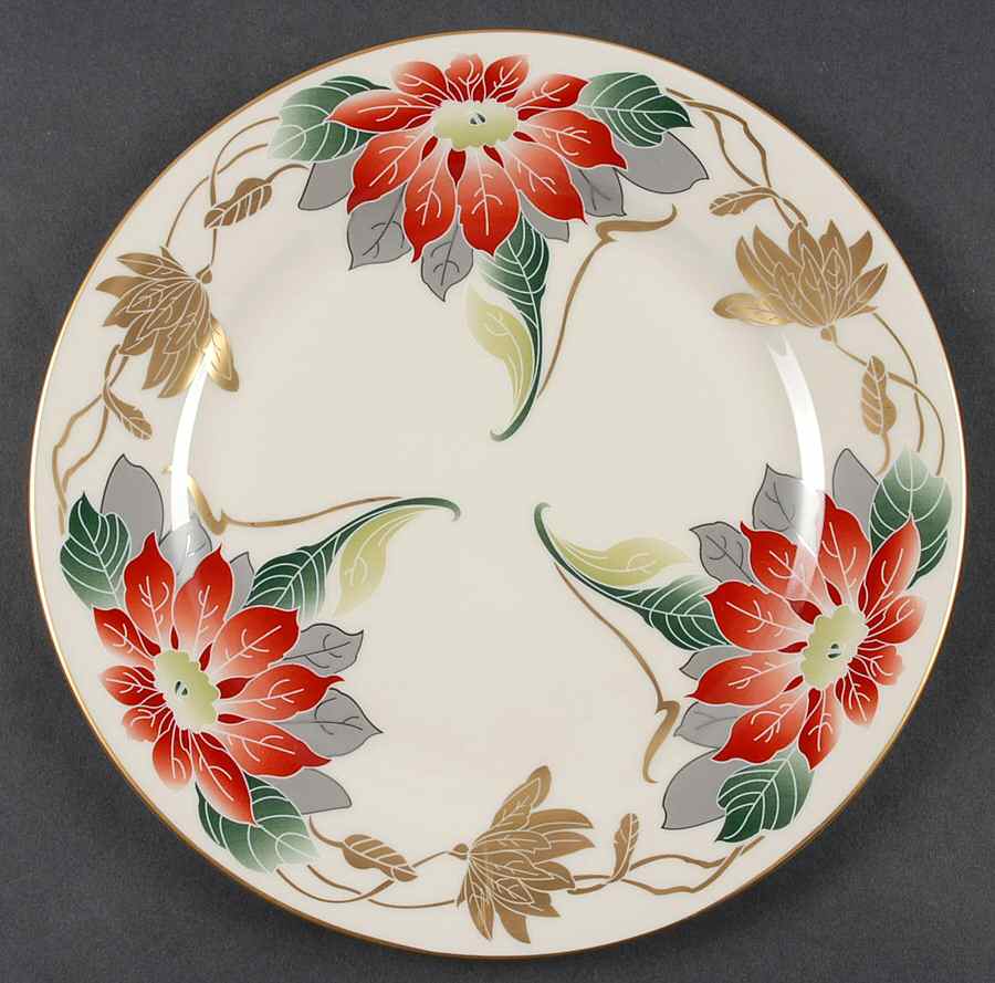 Holiday Florals Luncheon Plate by Pickard-1
