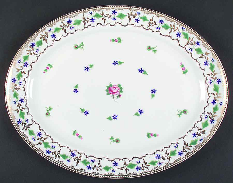 Imperatriz 15" Oval Serving Platter by Porcel-1