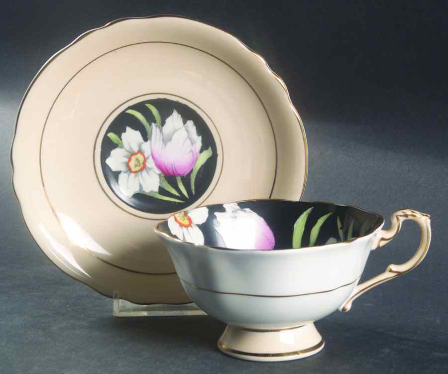 A657 Footed Cup & Saucer Set by Paragon-1