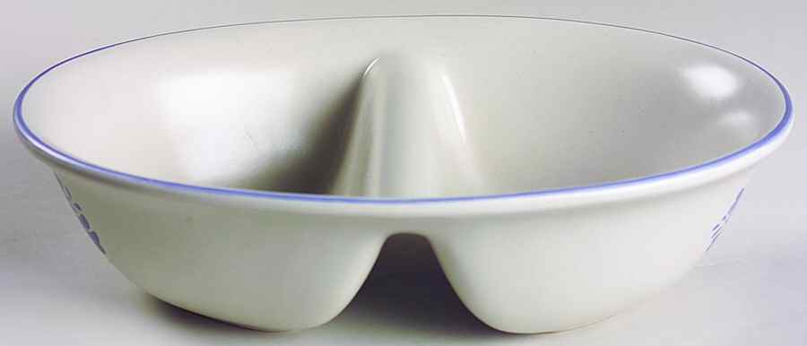 Yorktowne 10" Oval Divided Vegetable Bowl by Pfaltzgraff-1