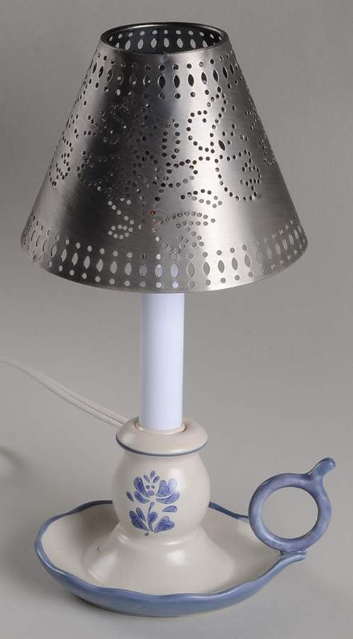 Yorktowne Candlestick Lamp & Metal Shade by Pfaltzgraff-1