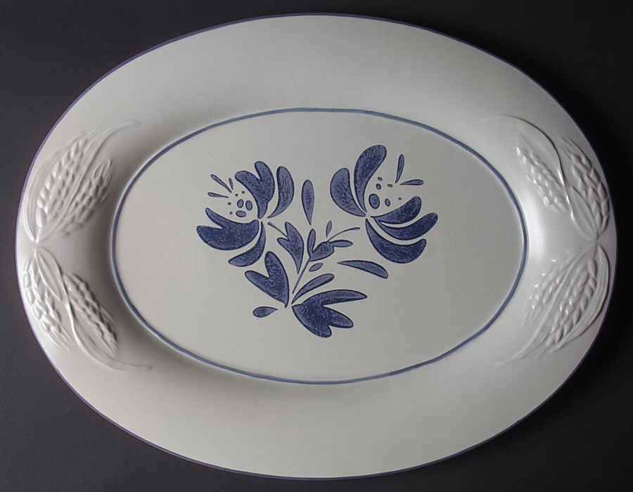 Yorktowne 18" Embossed Oval Serving Platter by Pfaltzgraff-1