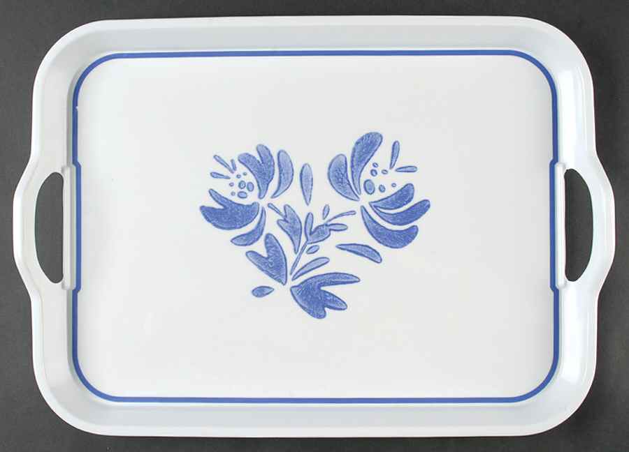 Yorktowne 18" Rectangular Handled Serving Melamine Tray by Pfaltzgraff-1