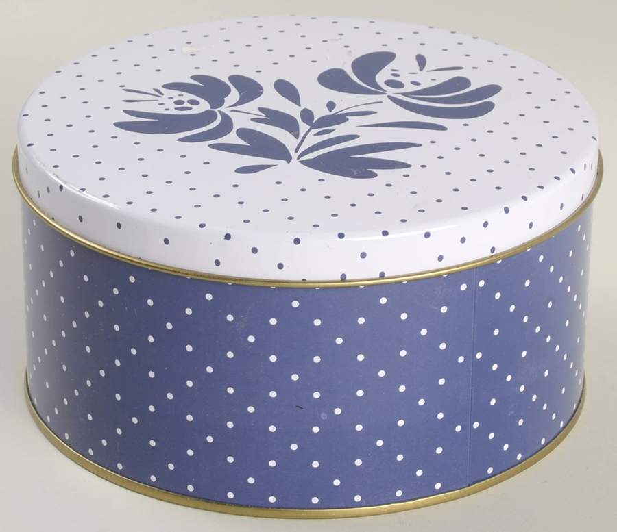 Yorktowne Small Round Storage Tin & Lid by Pfaltzgraff-1