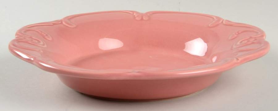 Frutuoso Pink Large Rim Soup Bowl by Portugal-1