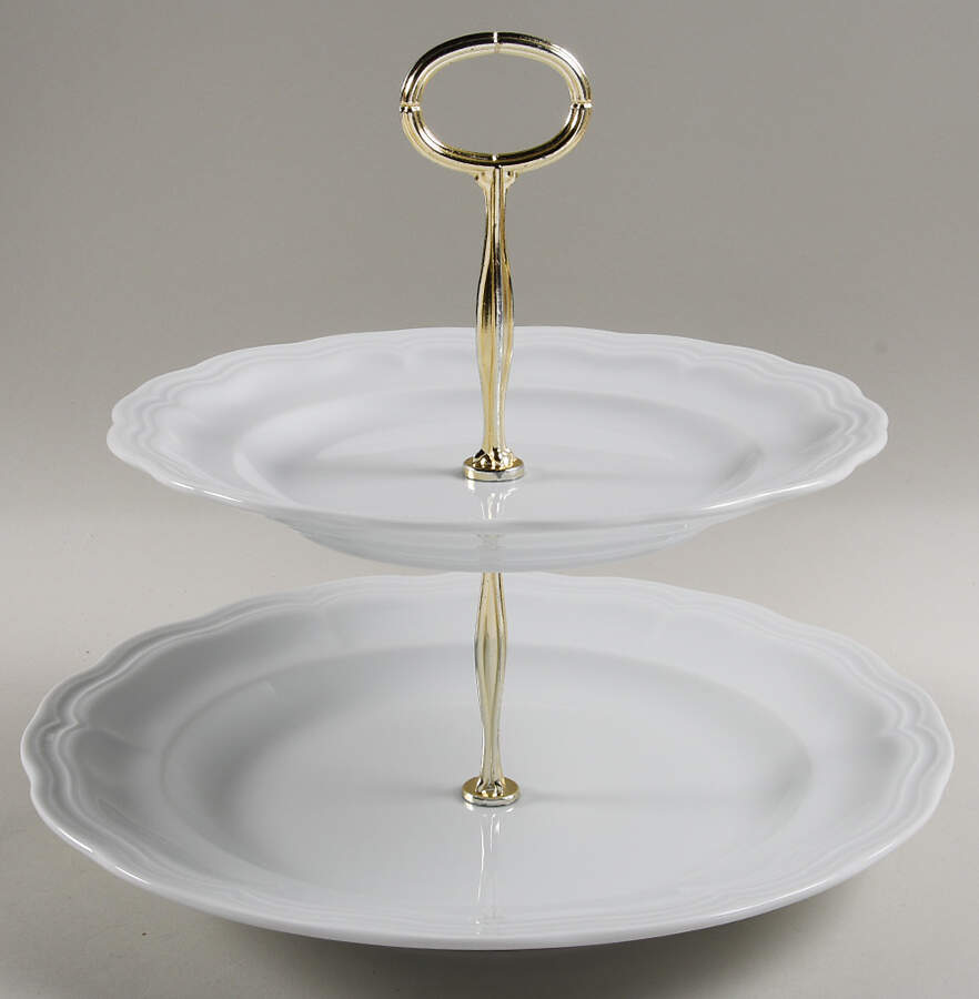 Queen Anne 6 5/8"-10"  2 Tiered Serving Tray (Dp, Sp) HC by Pillivuyt-1
