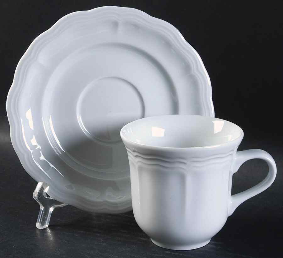 Queen Anne Flat Cup & Saucer Set by Pillivuyt-1