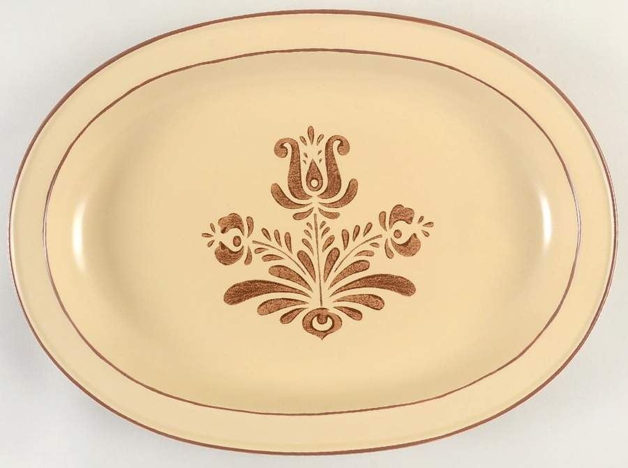 Village (Made in China) 14" Oval Serving Platter by Pfaltzgraff-1