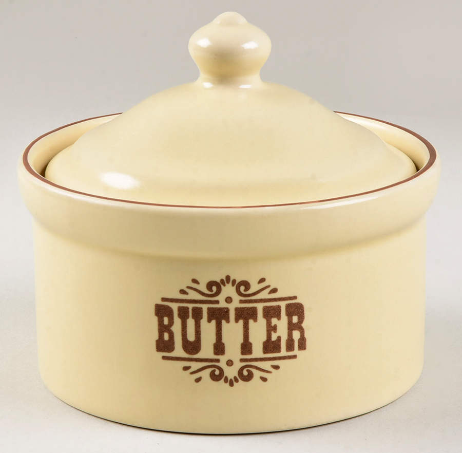 Village (Made in China) Butter Tub & Lid by Pfaltzgraff-1