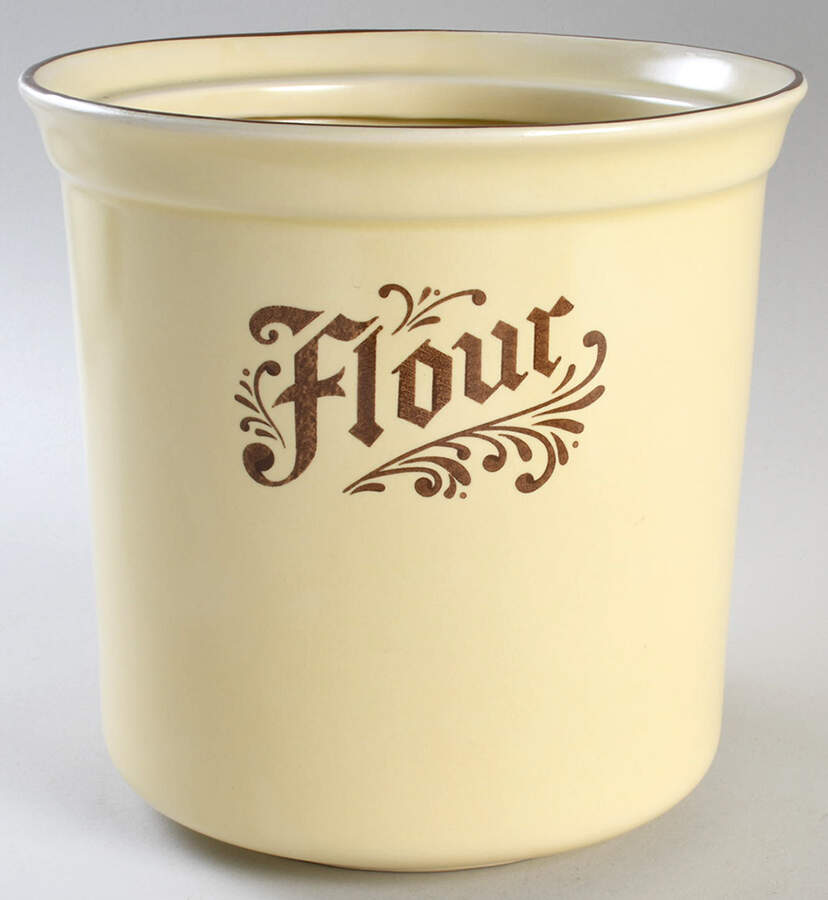 Village (Made in China) Flour Canister No Lid by Pfaltzgraff-1