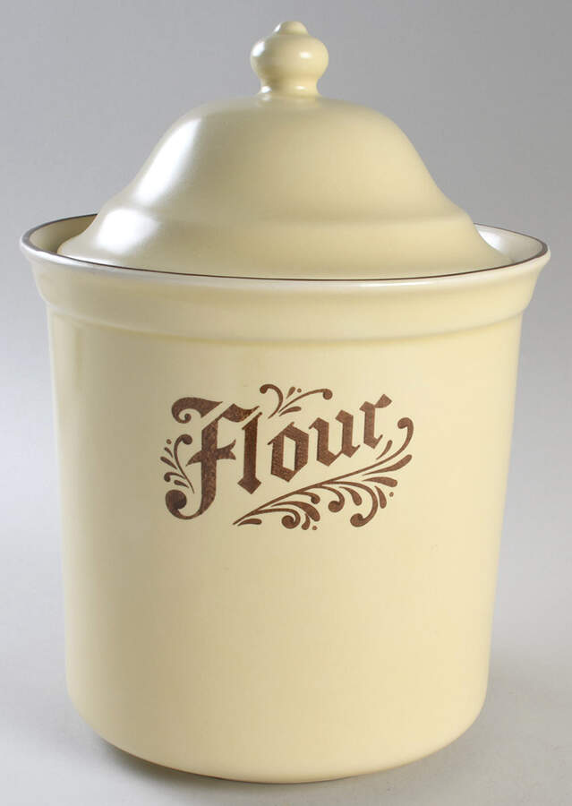 Village (Made in China) Flour Canister & Lid by Pfaltzgraff-1