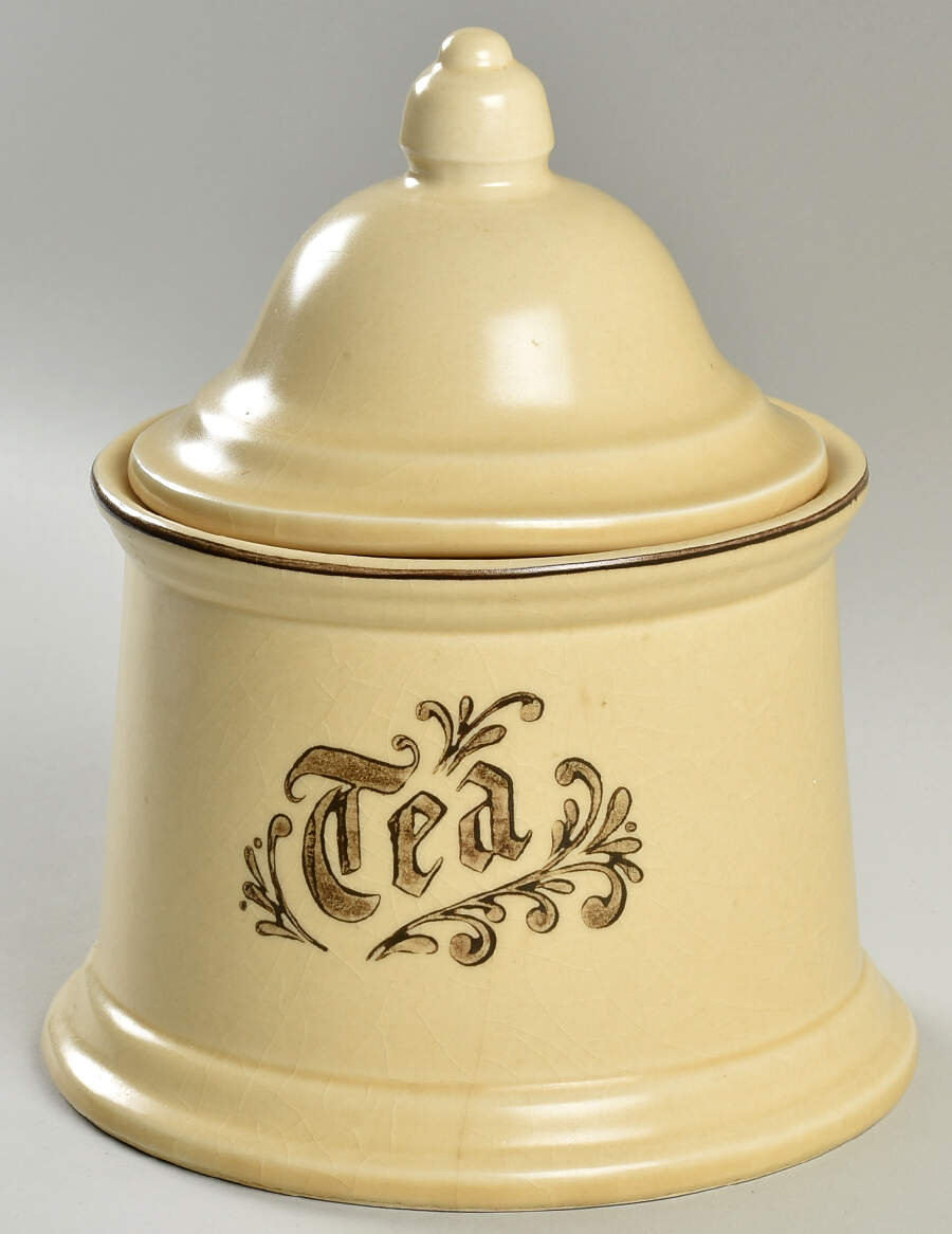 Village (Made in China) Tea Canister & Lid by Pfaltzgraff-1