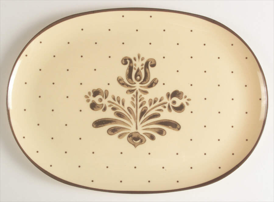 Village (Made in China) 15" Melamine Oval Serving Platter by Pfaltzgraff-1