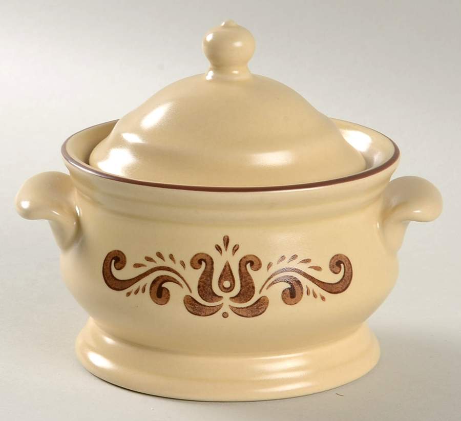 Village (Made in China) Sugar Bowl & Lid by Pfaltzgraff-1