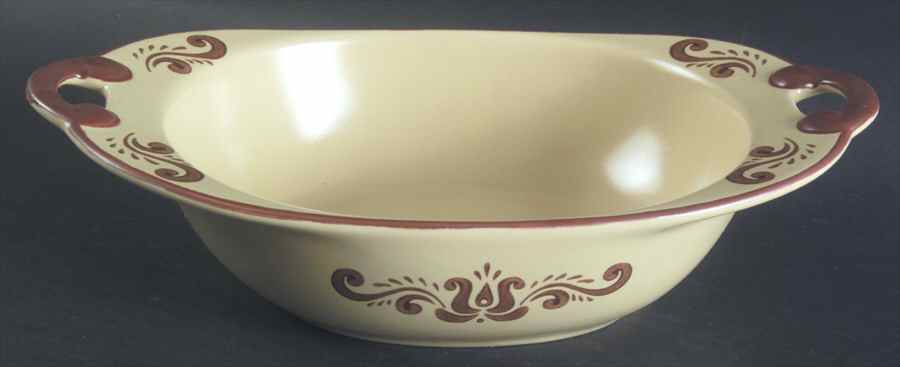 Village (Made in China) 11" Nesting Handled Oval Serving Bowl by Pfaltzgraff-1