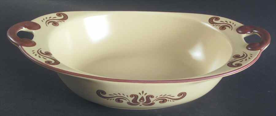 Village (Made in China) 13" Nesting Handled Oval Serving Bowl by Pfaltzgraff-1
