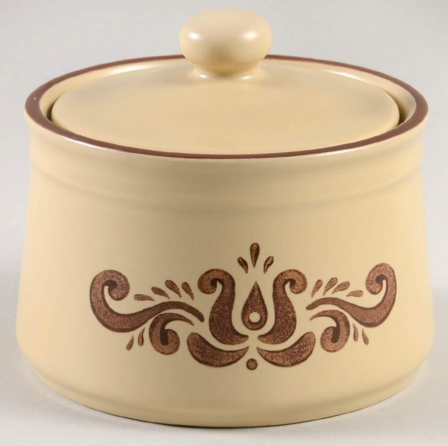 Village (Made in China) Sugar Bowl & Lid by Pfaltzgraff-1