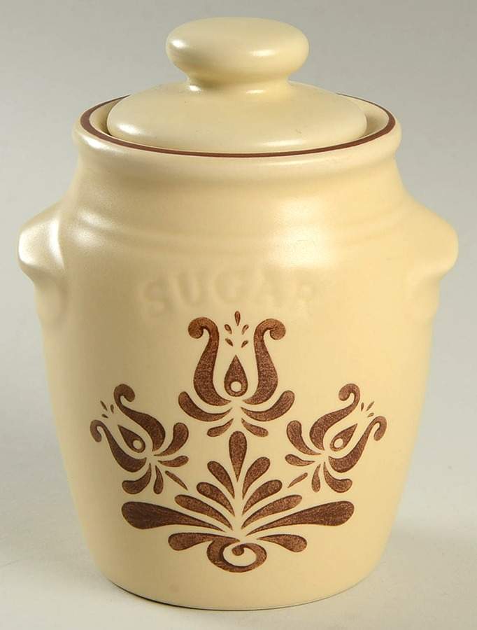 Village (Made in China) Sugar Bowl & Lid by Pfaltzgraff-1