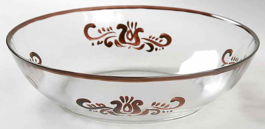 Village (Made in China) Individual Hand Painted Glass Salad Bowl by Pfaltzgraff-1