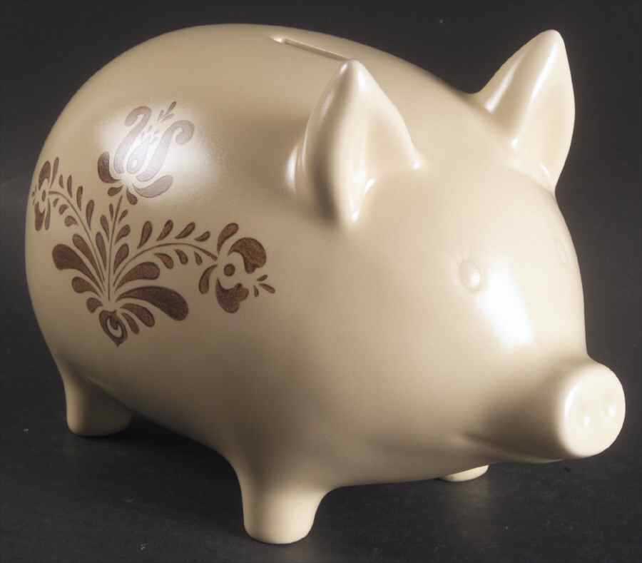 Village (Made in China) Piggy Bank by Pfaltzgraff-1