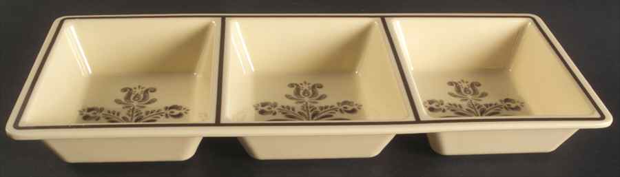 Village (Made in China) Melamine 3 Section Rectangular Tray by Pfaltzgraff-1