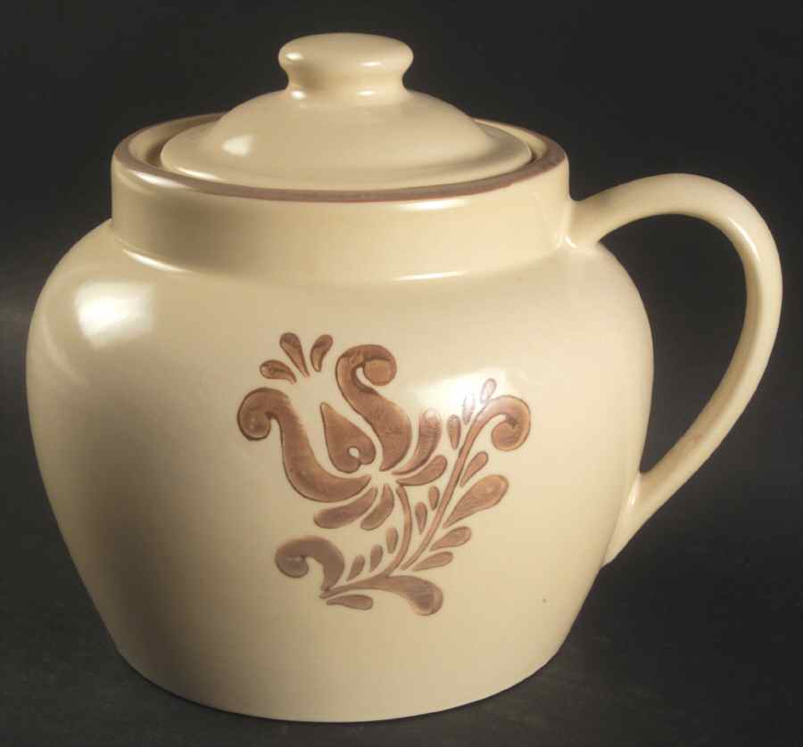 Village (Made in China) Bean Pot & Lid by Pfaltzgraff-1
