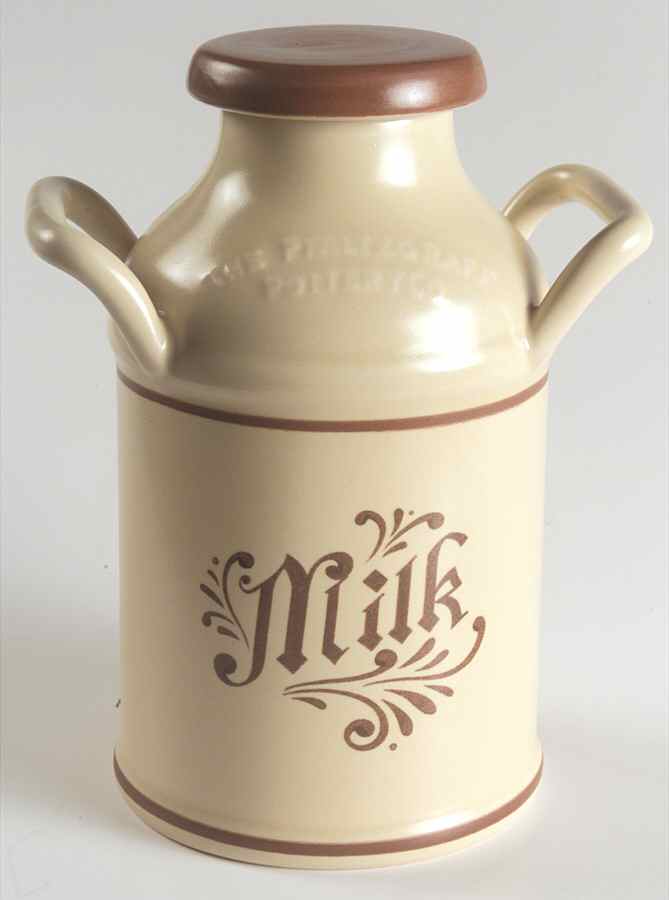 Village (Made in China) Canister/Milk Pail & Lid by Pfaltzgraff-1
