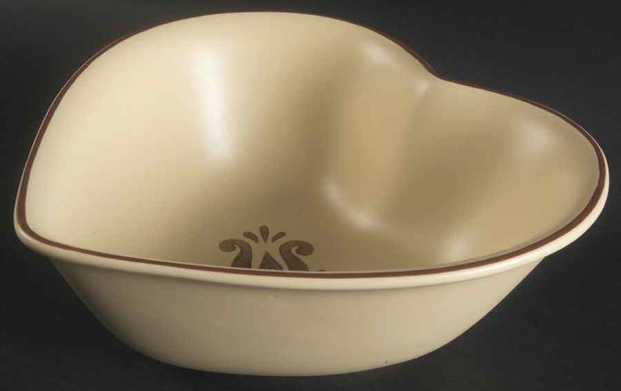 Village (Made in China) 8" Heart Shaped Bowl by Pfaltzgraff-1