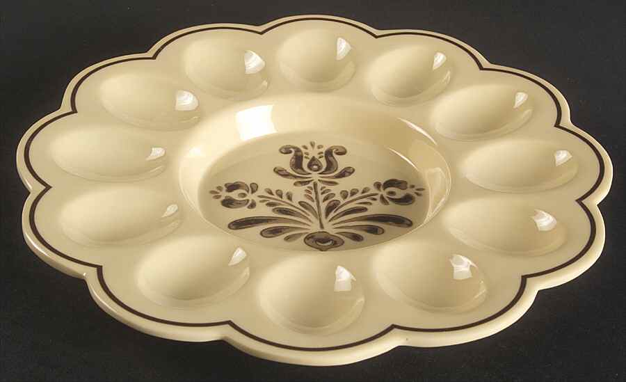 Village (Made in China) Melamine Deviled Egg Plate by Pfaltzgraff-1